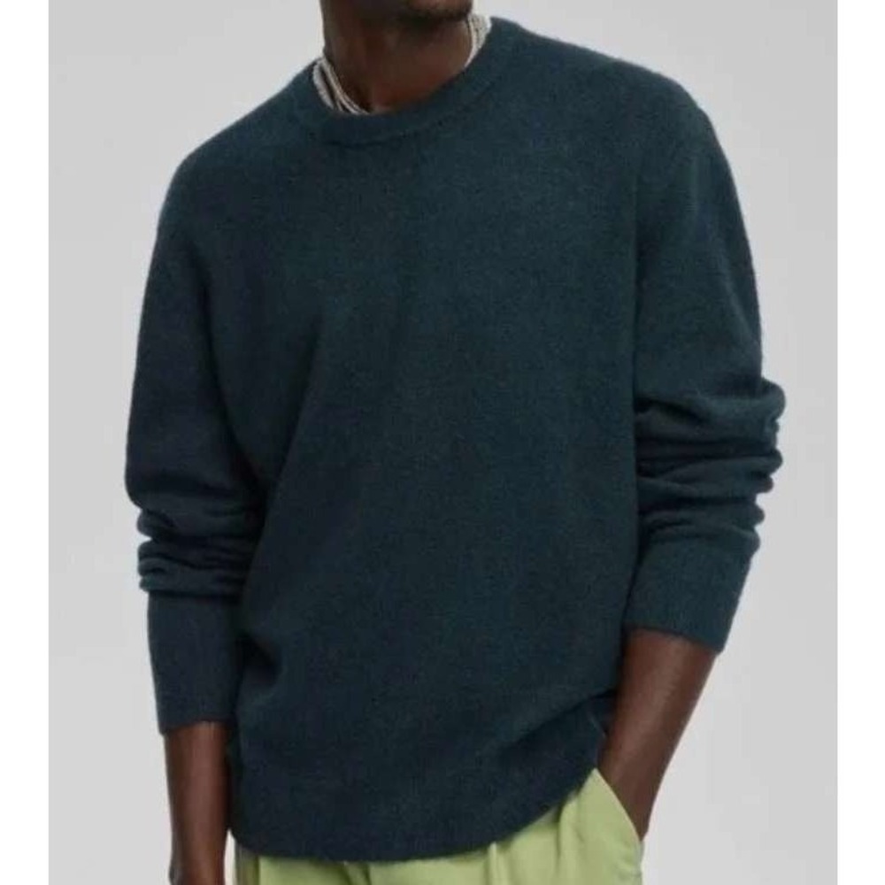 Mode of One Mens Crewneck Sweater Deep Malachite Green L‎ 100195026MN NEW